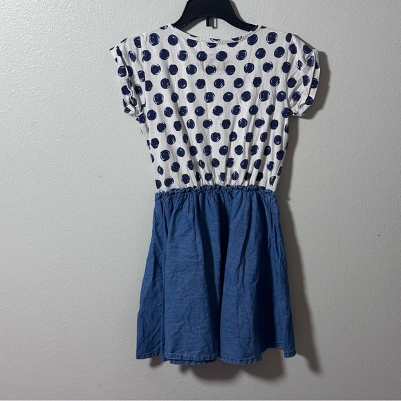 Children’s Place Girls Denim Polka Dot blue/White Dress Size L(10/12)‎ - Picture 6 of 9